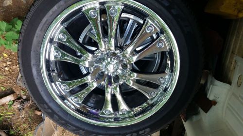 Chrome 20&#034; wheels &amp; tires 275/45r20  eagle gt ii