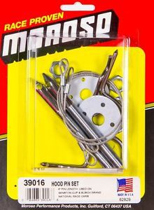 Moroso hood pin kit 3/8 in x 4 in long pins p/n 39016