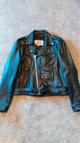 Wilsons open road black leather motorcyle jacket