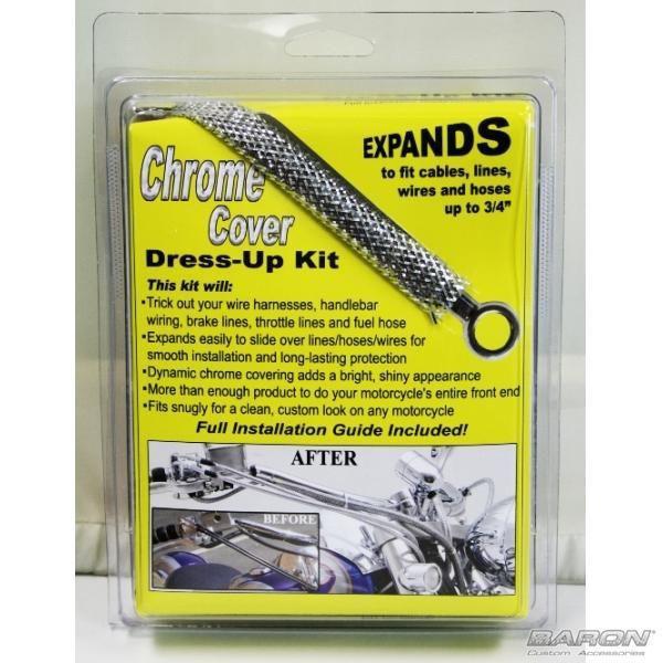 Baron cable/brake line/wire dress up kit chrome