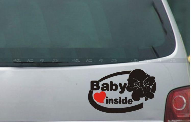 baby sticker car graphics decal sticker safety sticker “ baby  angel  inside” 