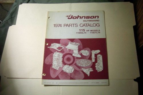 1974 johnson sea horse outboards vintage 115 hp original parts list