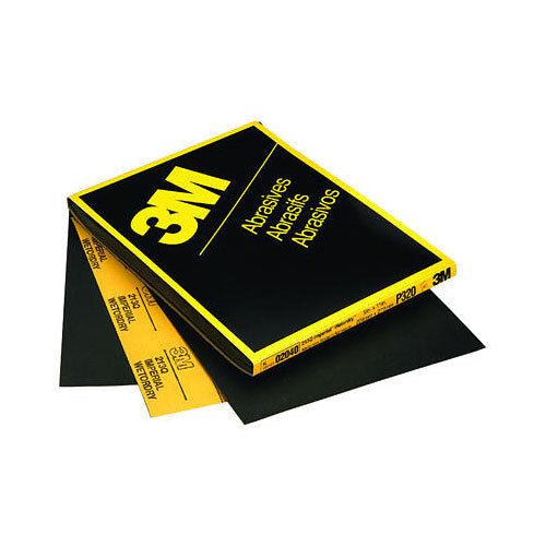 3m 360 grit wet or dry black sandpaper 9" x 11" sanding sheet 50 in a box 2039