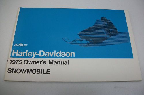 Harley amf 1975 snowmobile nos owners manual