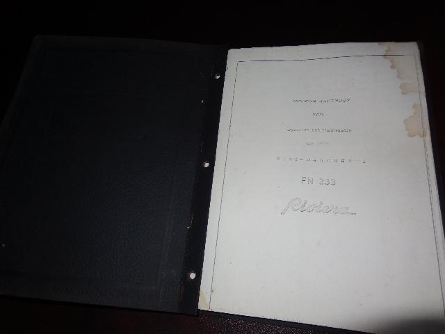 Siai marchetti fn333 riviera amphibian owner's manual rare copy
