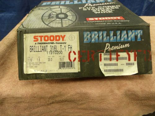 Stoody brilliant 316l t-1 fh stainless steel welding wire flux cored 1/16 33 lb