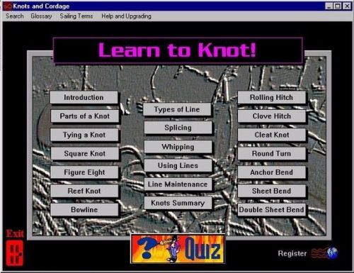 Learn to tie nautical knots on cd-rom dvd with videos &amp; quizzes! great gift !