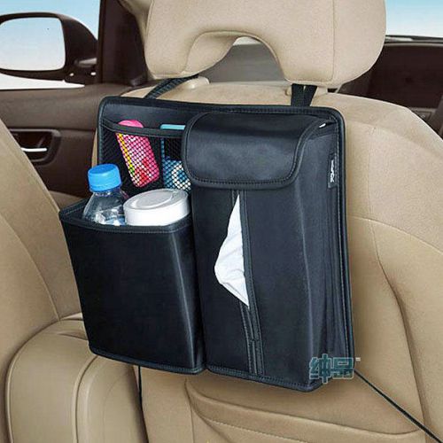 Car back seat headrest organizer multi-pocket storage bag for vehicle automobile