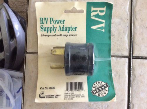 Rv power supply cord adapter 15 amp cord to 30 amp service fast free shipping