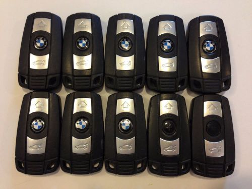 Kr55wk49123 bmw lot of 10 reusable 04-10 smart key less entry remote fob oem usa