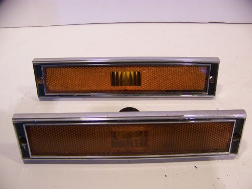 1972 chrysler newport custom rear amber side marker lights oem #3587394
