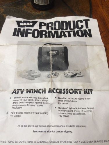 Warn atv winch accessory kit - 7,000lbs