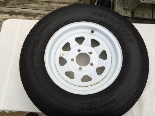 Goodyear marathon trailer tire st205/75r14 205/75-14 14 white spoke rim