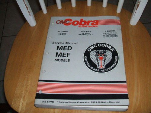 Omc cobra service manual, med, mef, 507759