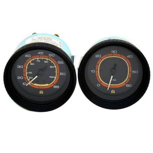 Teleflex 54286 inboard black boat tachometer / speedometer gauge set