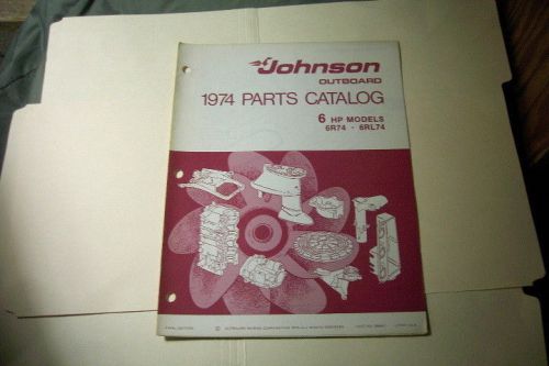 1974 johnson sea horse outboards vintage 6 hp original parts list