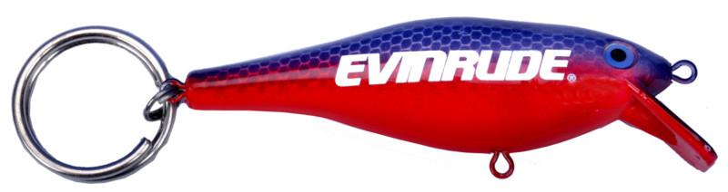Evinrude e-tec outboards red/blue lure key chain