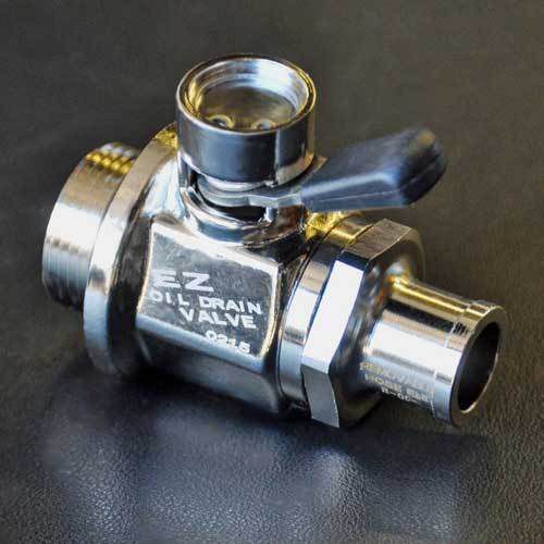 Ez engine oil drain valve ez-7b(22mm-1.5) &amp; straight hose end h-002 combo pack