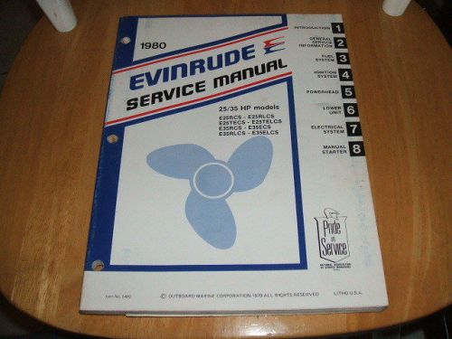 1980 evinrude service manual, 25/35 hp, 5492