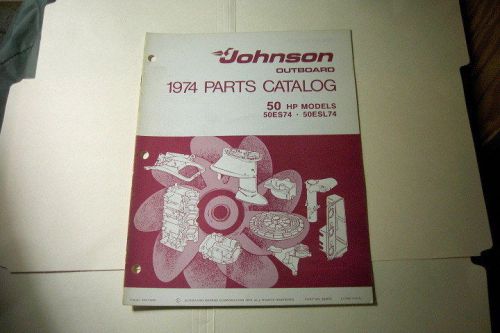 1974 johnson sea horse outboards vintage 50 hp original parts list