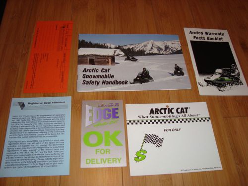 1990 arctic cat snowmobile safety handbook and flyers