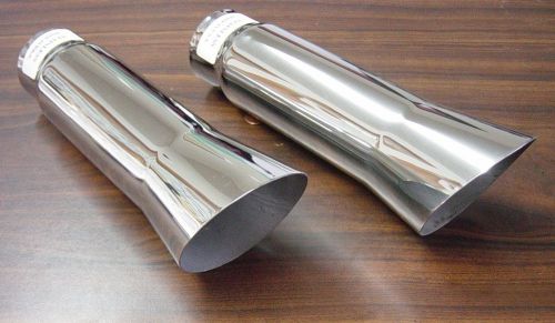68-72 olds cutlass 442 trumpets polished stainless 3.0 inch  exhuast  tips
