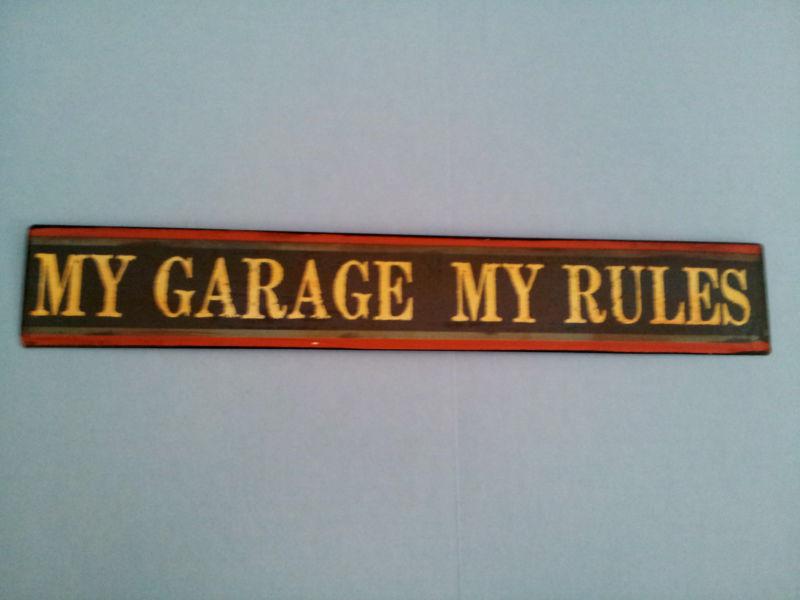 My garage my rules metal sign snap on craftsman socket air gun tool box garage
