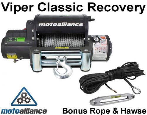 Viper classic 12000lb recovery winch for trucks with steel and synthetic cable