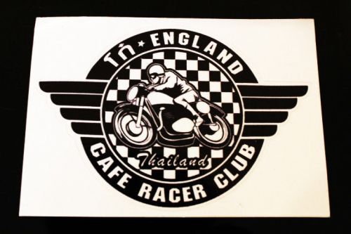Logo stickers decals &#034;cafe racer club thailand&#034; classic vintage limited