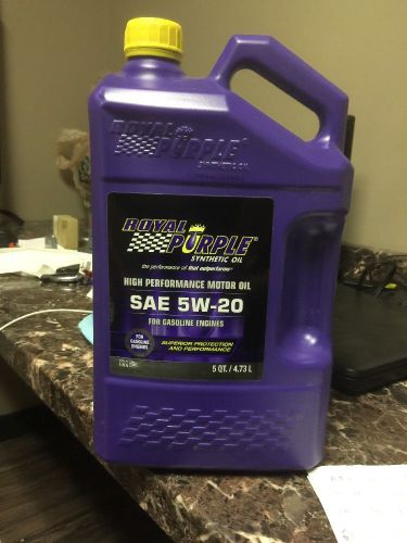 Royal purple 51520 sae mutli-grade synthetic motor oil 5w20 5 quart bottle