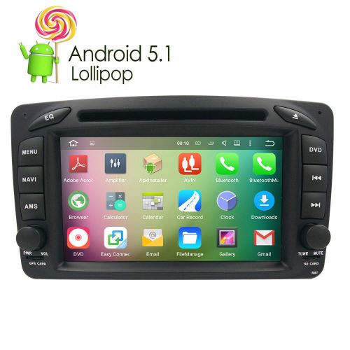 Android 5.1 mercedes benz c class w203 w209 7&#034; car stereo cd dvd player gps nav