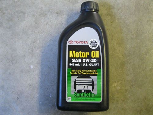 Oem genuine toyota 0w-20 synthetic motor oil (12 quart case)