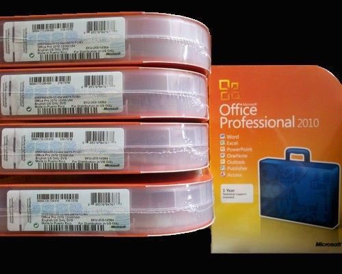 Micros0ft 0ffice 2010 professional full version windows retail dvd package 3pc