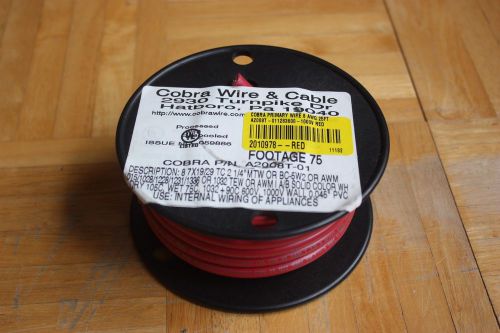 Cobra tinned copper primary wire 8 awg 25 ft spool marine - red