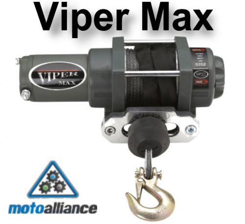 Viper max 2500lb atv winch with black amsteel-blue® synthetic rope