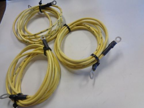 Yellow 8 awg electrical wire cable 7&#039; lot of ( 3 ) j1128 marine boat