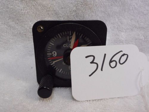 2 1/4&#034; quartz aircraft clock 12 volt (3160)