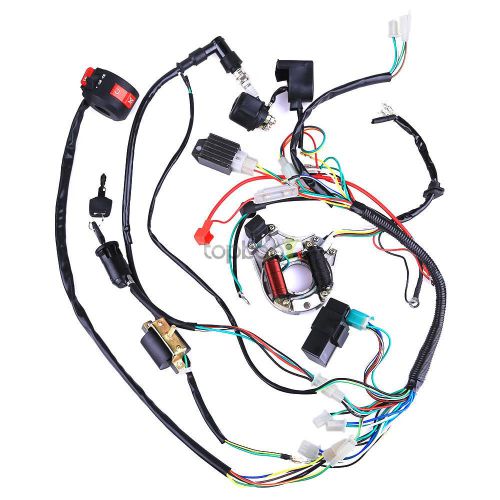 Full electrics wiring harness coil cdi 50cc/70/110cc atv quad bike buggy go kart