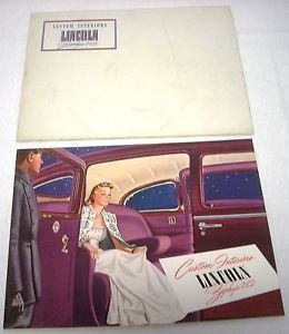 1941 lincoln zephyr v-12 custom interiors prestige color brochure original rare