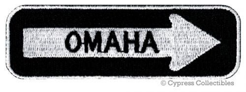 Omaha road sign biker patch embroidered iron-on motorcycle vest emblem new