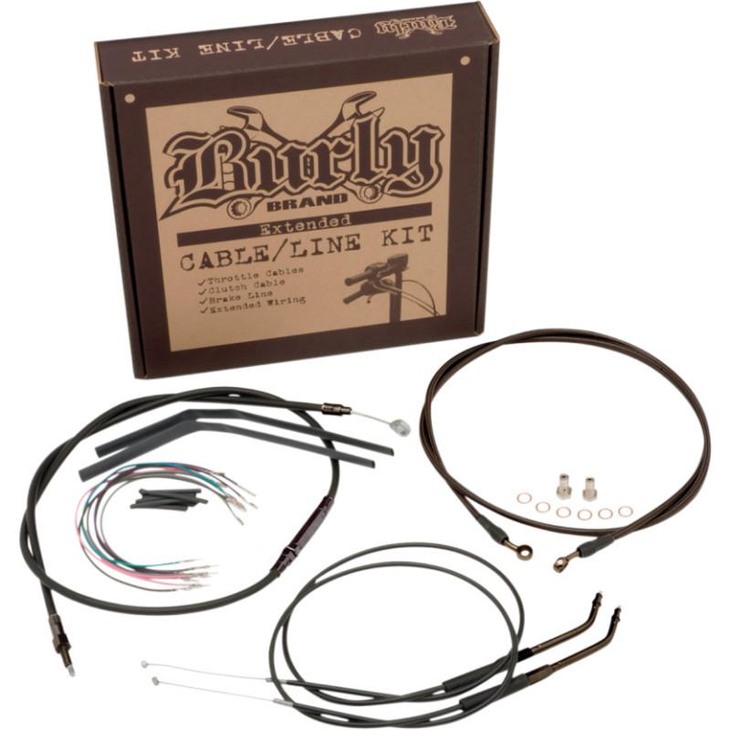 Burly 16" apes extended cable/line kits harley xl sportster models 07-13