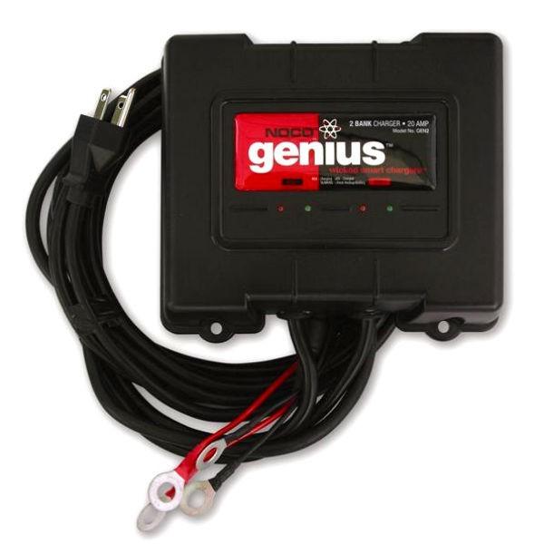 Noco genius dual 12 volt onboard marine boat battery smart charger optima agm