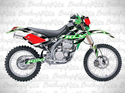 Kawasaki klx 300 custom graphics kit year: 2003-2006 / decal / calcomania