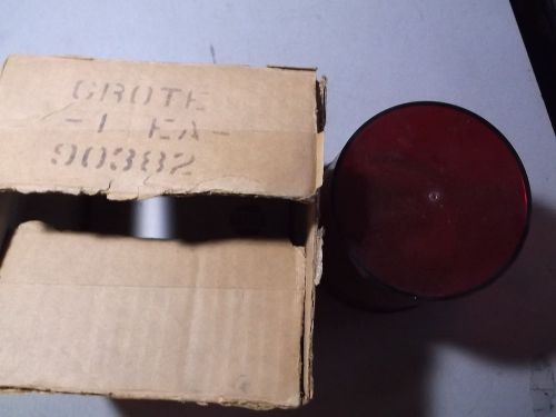 New grote 90382 red revolving beacon lens nos *free shipping*