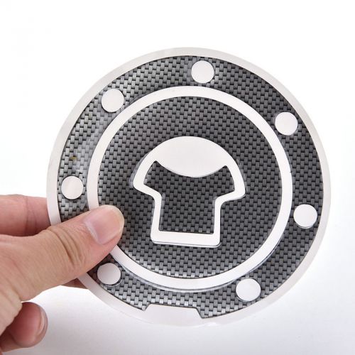 Universal carbon fiber motorcycle oil gas tank protector pad decal stickers