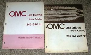 Omc jet drives parts catalogs 1974-75 lot of 2