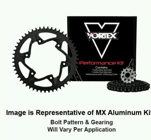 Vortex black aluminum mx/offroad chain &amp; sprocket kit 2005 - 2007 suzuki rmz450