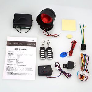 Universal car vehicle alarm security system siren + remote controllers