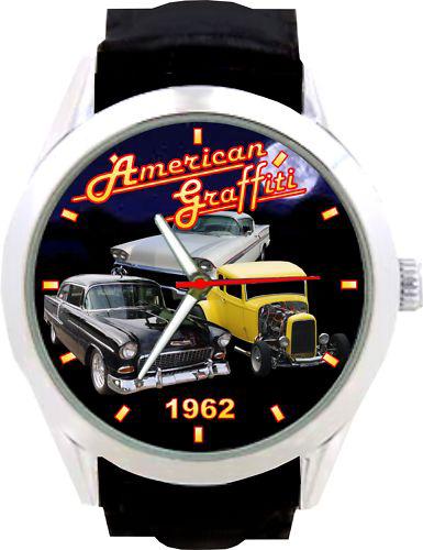 American graffiti movie 1955 1958 chevy 1932 yellow coupe leather band watch