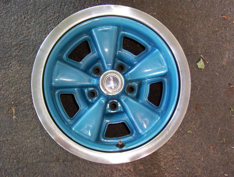 Vintage set 4 chevy 15" rally wheels rims w/ z28 camaro center caps chevelle ss